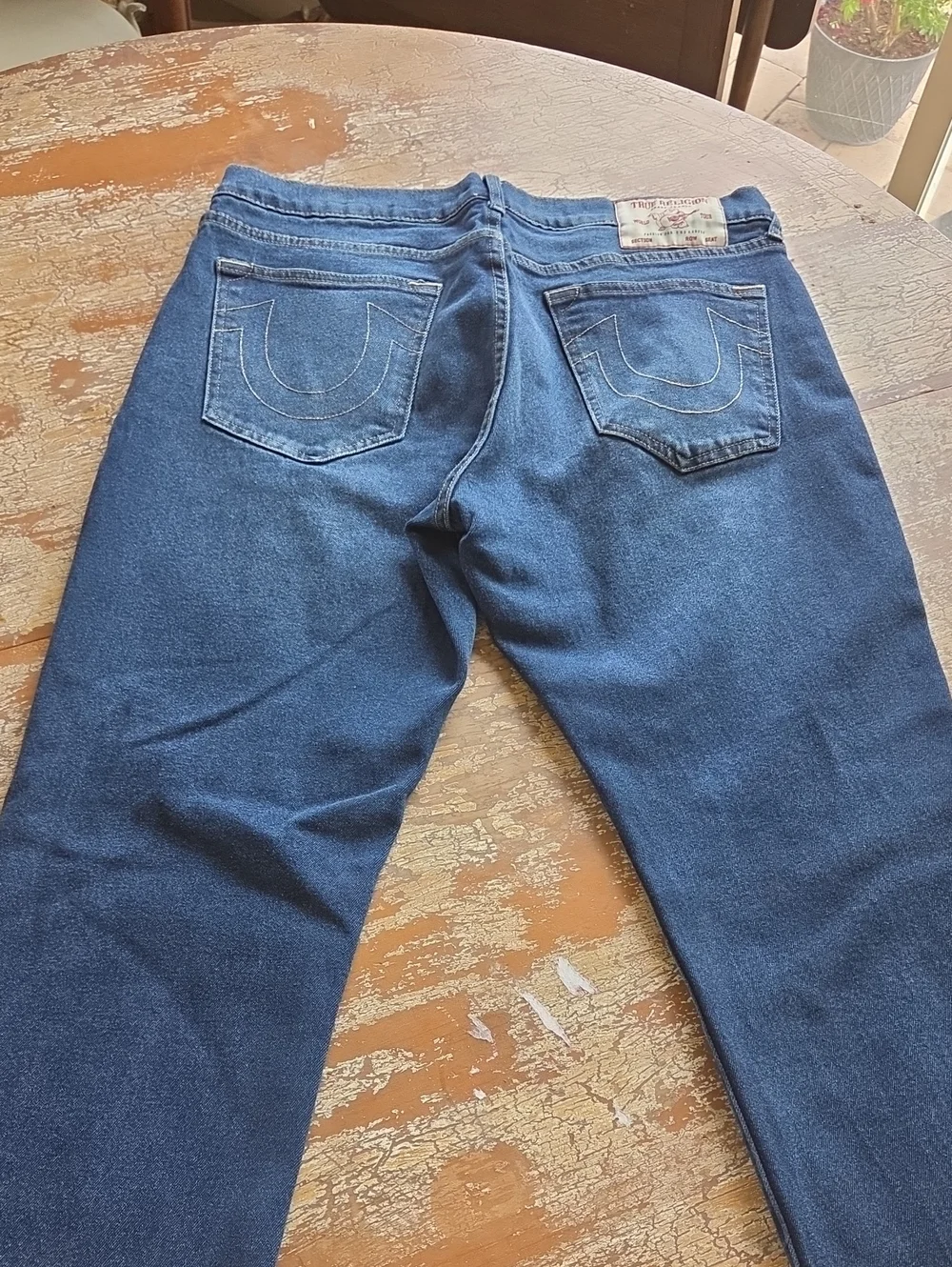 True Religion Men's Dark Blue Straight Jeans